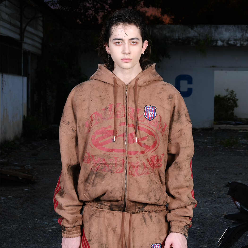 UNK Zipper Hoodie Boxy - Grimy