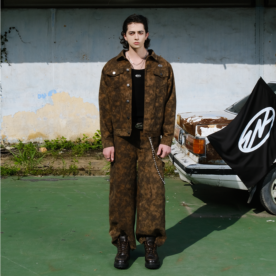 UNK Pant denim - Raw Moss