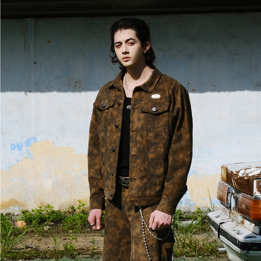 UNK Jacket denim - Raw Moss